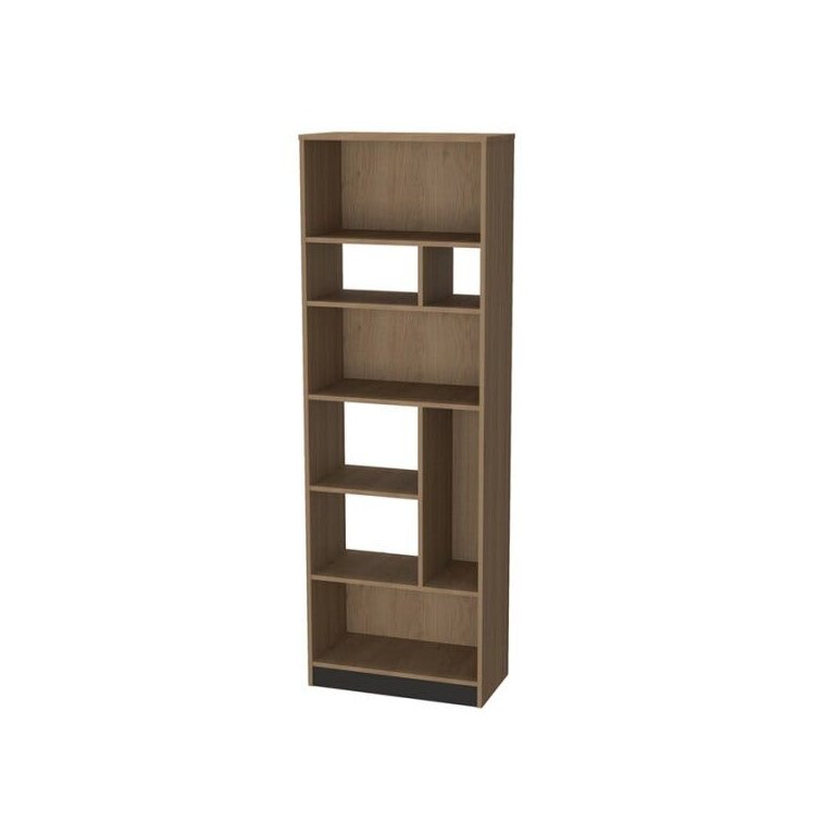 Estante Livreiro Decorativa 8 Nichos Roma B38 Mel Preto Nova Mobile