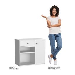 Armário Multiuso para Escritório Ravena B39 Branco Nova Mobile - 6