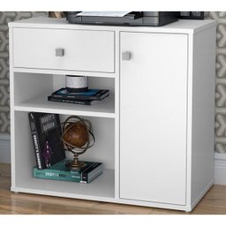 Armário Multiuso para Escritório Ravena B39 Branco Nova Mobile - 2