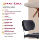 Ver imagem 7 de Sala de Jantar Mesa Ballare com 4 Cadeiras Moderna Mobilia Linho Preto/imbuia/off/prata