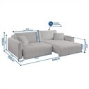 Ver imagem 4 de Sofá Retrátil e Reclinável 246cm com Almofadas Decorativas Eros Yescasa
