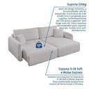 Ver imagem 5 de Sofá Retrátil e Reclinável 246cm com Almofadas Decorativas Eros Yescasa