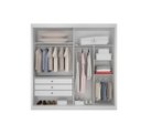 Ver imagem 4 de Guarda Roupa Ripado Espelho Gavetas Lugano 100% Mdf - Marcs