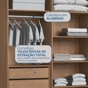 Ver imagem 7 de Guarda Roupa 4 Portas Reflecta com LED Bege/Macadâmia/Duna