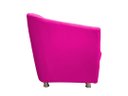Ver imagem 3 de Namoradeira Decorativa Biane Couro Rosa Pink 2 Lugares Pés Cromado Ms Decor
