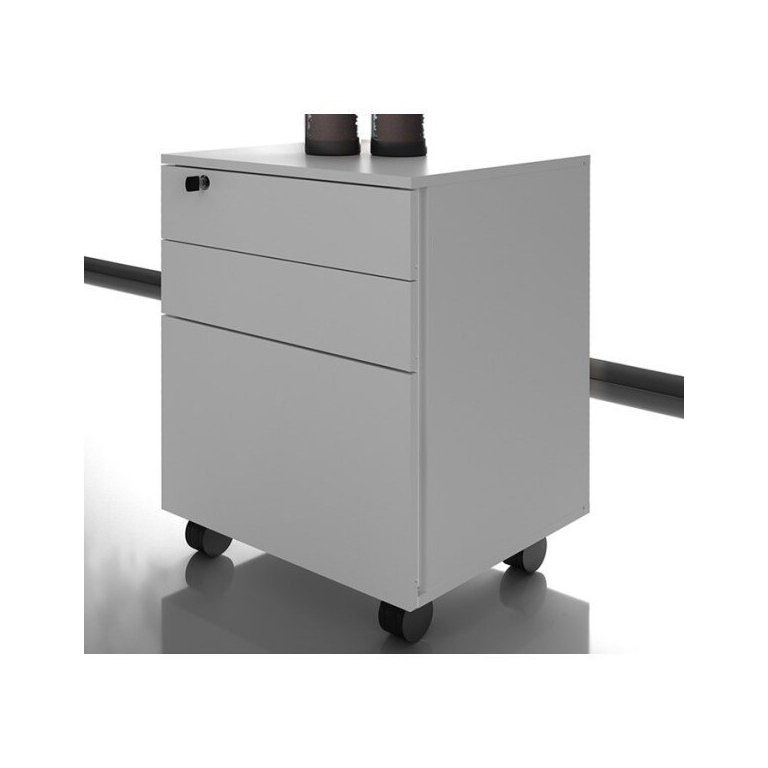 Gaveteiro Organizador com Chave e Rodízios 48,8cm Me4148 Tecno Mobili - Branco