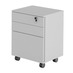 Gaveteiro Organizador com Chave e Rodízios 48,8cm Me4148 Tecno Mobili - Branco - 2