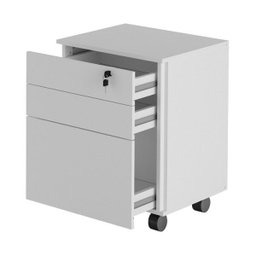 Gaveteiro Organizador com Chave e Rodízios 48,8cm Me4148 Tecno Mobili - Branco - 3