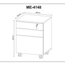 Ver mais imagens de Gaveteiro Organizador com Chave e Rodízios 48,8cm Me4148 Tecno Mobili - Branco