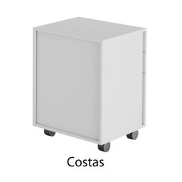 Gaveteiro Organizador com Chave e Rodízios 48,8cm Me4148 Tecno Mobili - Branco - 4