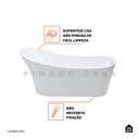 Ver imagem 3 de Banheira Freestanding Imersão Acrílico 165 Cm Azurita Pingoo.casa - Branco