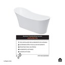 Ver imagem 2 de Banheira Freestanding Imersão Acrílico 165 Cm Azurita Pingoo.casa - Branco