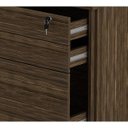 Ver imagem 3 de Gaveteiro Arquivo para Escritório Home Office 3 Gavetas Nogal - Tecno Mobili