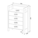 Ver imagem 3 de Gaveteiro 4 Gavetas Multiuso Escritório Ou Closet Az1012 Branco Nogal Tecno Mobili