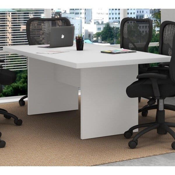 Mesa Reunião para Escritório 200x100cm Me4119 Branco Tecno Mobili - 2