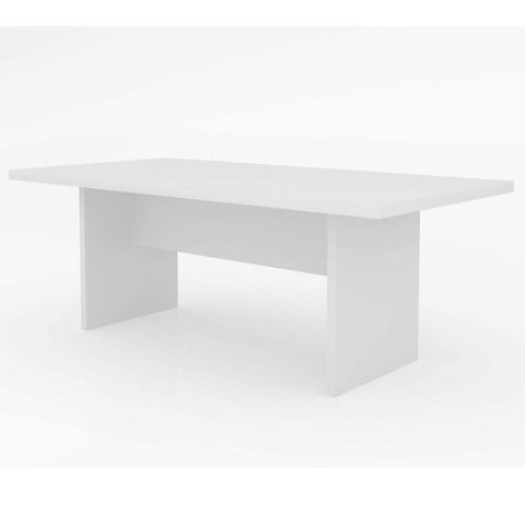 Mesa Reunião para Escritório 200x100cm Me4119 Branco Tecno Mobili