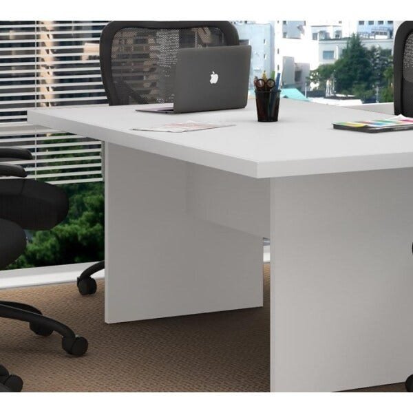 Mesa Reunião para Escritório 200x100cm Me4119 Branco Tecno Mobili - 4