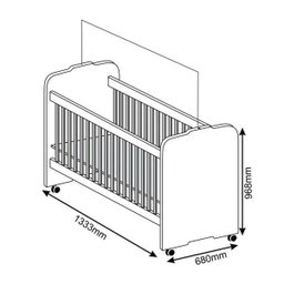 Quarto de Bebê com Guarda-Roupa,  Berço e Cômoda Ternura Peternella - 4