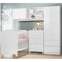 Quarto de Bebê com Guarda-Roupa,  Berço e Cômoda Ternura Peternella - 1