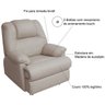 Poltrona Reclinavel Eletrica Brahman 1369 Couro Legitimo Leather Matte Nude Toro Bianco - 3