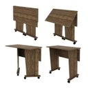 Ver imagem 3 de Mesa Multiuso Dobravel para Notebook Me4117 Nogal Tecno Mobili