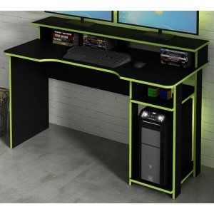 Mesa para Computador Gamer 1,36m Me4153 Tecno Mobili - Preto/verde