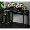 Mesa para Computador Gamer 1,36m com Suporte para Monitores Me4152 Tecno Mobili - Preto/verde - 2