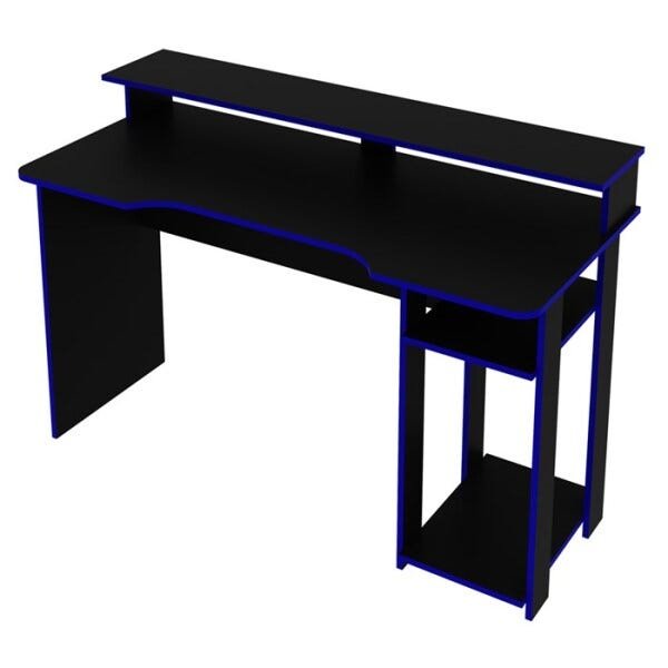 Mesa para Computador Gamer Me4153 Preto Azul Tecno Mobili - 2