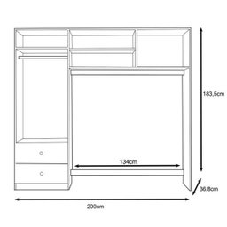 Conjugado Guarda-roupa Ternura 9250 Branco Peternella - 3