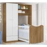 Conjugado Guarda-Roupa Com Berço Cristal 6600 Nature Branco Peternella - 1