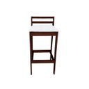 Ver imagem 3 de Banqueta Baixa 70cm para Bancada Assento Estofado em Sintetico Cecilia:imbuia com Sintetico Off Whit