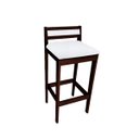 Ver imagem 5 de Banqueta Baixa 70cm para Bancada Assento Estofado em Sintetico Cecilia:imbuia com Sintetico Off Whit