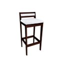 Ver imagem 1 de Banqueta Baixa 70cm para Bancada Assento Estofado em Sintetico Cecilia:imbuia com Sintetico Off Whit