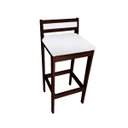 Ver imagem 2 de Banqueta Baixa 70cm para Bancada Assento Estofado em Sintetico Cecilia:imbuia com Sintetico Off Whit