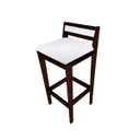 Ver imagem 6 de Banqueta Baixa 70cm para Bancada Assento Estofado em Sintetico Cecilia:imbuia com Sintetico Off Whit