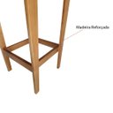 Ver mais imagens de Banqueta Baixa 70cm para Bancada Assento Estofado em Sintetico Cecilia:imbuia com Sintetico Off Whit