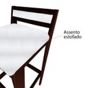 Ver imagem 7 de Banqueta Baixa 70cm para Bancada Assento Estofado em Sintetico Cecilia:imbuia com Sintetico Off Whit