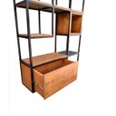 Ver imagem 6 de Estante Industrial Divisória de Ambientes - Ferro em Preto e Madeira Pinus Tonalidade Imbuia