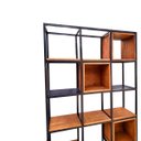 Ver imagem 5 de Estante Industrial Divisória de Ambientes - Ferro em Preto e Madeira Pinus Tonalidade Imbuia