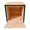Ver imagem 6 de Mesa de Cabeceira Estilo Industrial - Nicho de Ferro e Madeira com 1 Porta Basculante