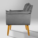 Ver imagem 5 de Kit 2 Poltronas Decorativa Opala para Recepção:cinza