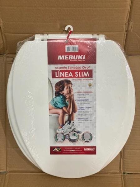 Assento Sanitário Oval Linea Slim Branco Mebuki - 2