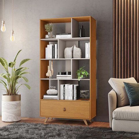 Estante Livreiro Giga Jcm Móveis Off/cinamomo