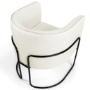 Ver imagem 5 de Kit 2 Poltronas Decorativas Fixa Base de Aço Preto Betina D02 Veludo Bege B-309 - Lyam Decor