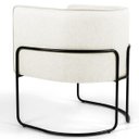 Ver imagem 4 de Kit 2 Poltronas Decorativas Fixa Base de Aço Preto Betina D02 Veludo Bege B-309 - Lyam Decor