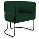 Ver imagem 2 de Kit 2 Poltronas Decorativas Fixa Base de Aço Preto Betina D02 Veludo Verde Musgo B-303 - Lyam