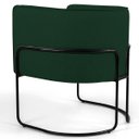 Ver imagem 4 de Kit 2 Poltronas Decorativas Fixa Base de Aço Preto Betina D02 Veludo Verde Musgo B-303 - Lyam