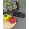 Conjunto de Saleiro e Pimenteiro Criativos em Cerâmica c/ Modelos de Pimentões p/ Mesa de Cozinha - - 3
