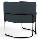Ver imagem 4 de Kit 2 Poltronas Decorativas Fixa Base de Aço Preto Betina D02 Linho Chumbo C-465 - Lyam Decor