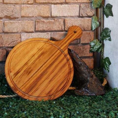 Tábua para Polenta Pizza Carne - Multiuso - 35cm - Madeira Nobre